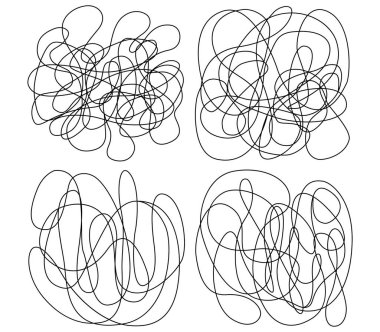 Pencil sketch textures. Hand-drawn doodles set on white. Black vector lines. Abstract drawing illustration elements.