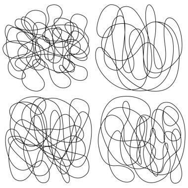 Pencil sketch textures. Hand-drawn doodles set on white. Black vector lines. Abstract drawing illustration elements.