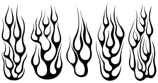 Fire Flames Isolated Template Tribal Vector Design Car Stickers Icon — Archivo Imágenes Vectoriales