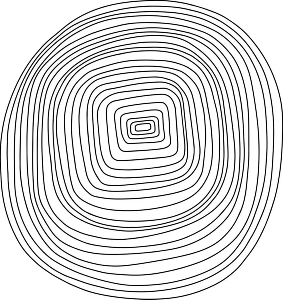 Soyut ağaç halkaları. Vektör topografik harita konsepti. Kusursuz bir geçmişi var. Beyaz üzerine ince siyah çizgiler