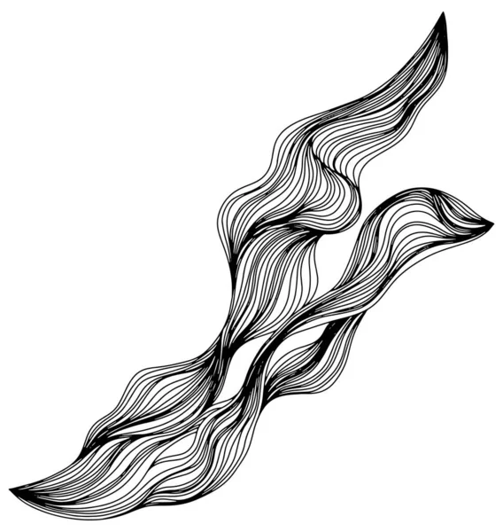 抽象的な構図の白黒イラスト — ストックベクタ