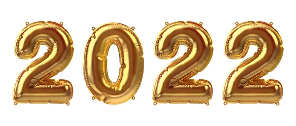 Altın folyo balonları. Bir parti için 3B tasvir