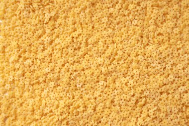 Makarna yıldız dokusu. Çorba için İtalyan makarnası.