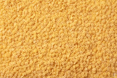 Makarna yıldız dokusu. Çorba için İtalyan makarnası.