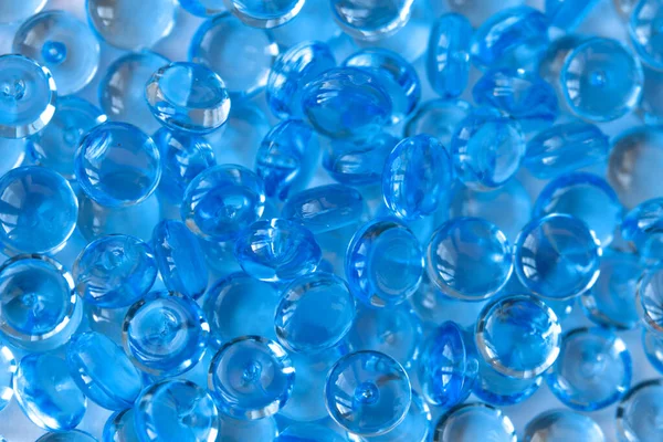 Şeffaf mavi cam mermer boncuklar