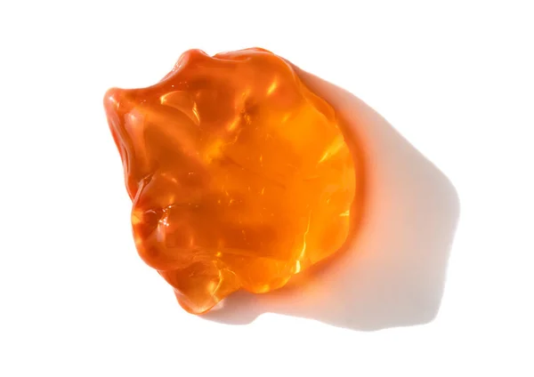 Pomerančová kosmetika gel nebo sliz kapka izolované na bílém pozadí — Stock fotografie