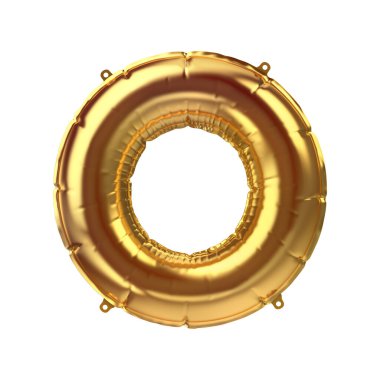 3D Altın Şişirilebilir Folyo Balon Harfi O. Parti dekorasyon ögesi