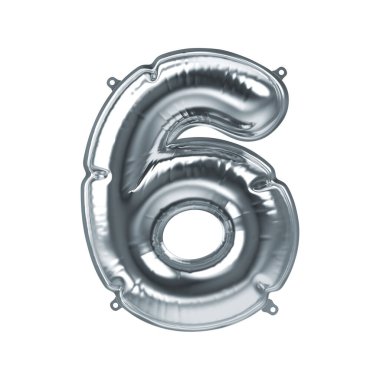 3 boyutlu gümüş şişirilebilir folyo balon şekil altı. Parti dekorasyon ögesi