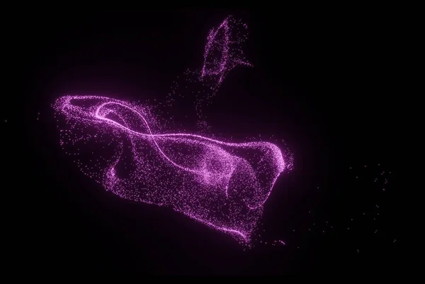 Birçok küçük ultraviyole parçacığının 3B görüntüsü 