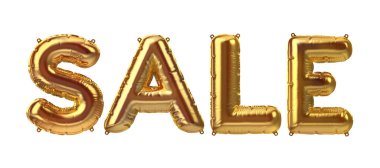 3 boyutlu altın şişirilebilir folyo balon mektup satışı. Parti dekorasyon unsuru. Kara Cuma, alışveriş.