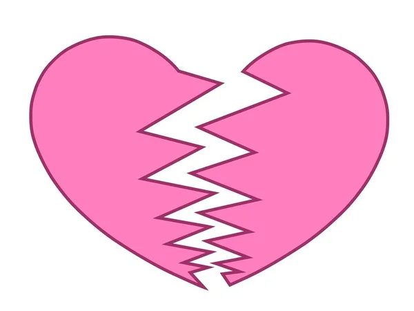 Büyük kırık pembe bir kalp.