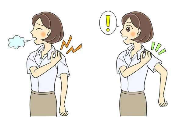 Genç bir kadının omzu üzgün ve iyi