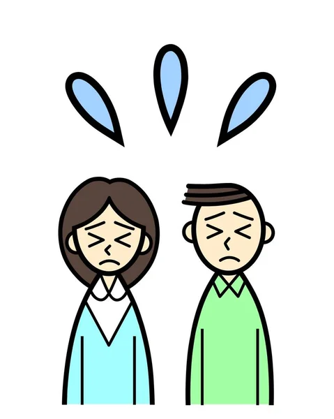 Terli damlaları olan genç bir çift.