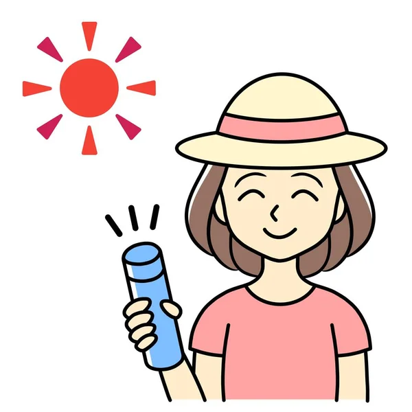 young woman with insulated drink container outside