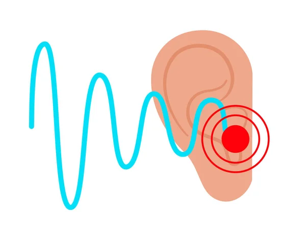 Tinnitus betegség fogalma — Stock Vector