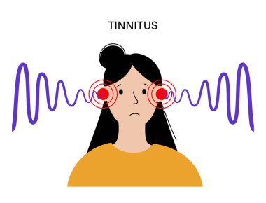 Tinitus hastalığı konsepti