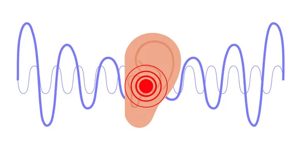 Tinnitus disease concept — 图库矢量图片