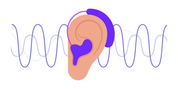 Ακουστικό βαρηκοΐας εικονίδιο — Διανυσματικό Αρχείο