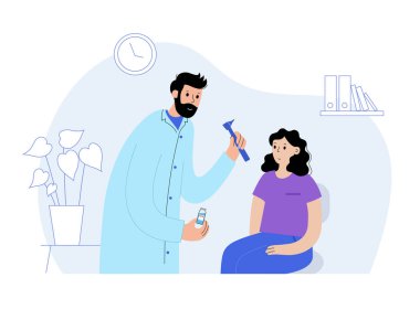 Doktor otolaryngolog konsepti