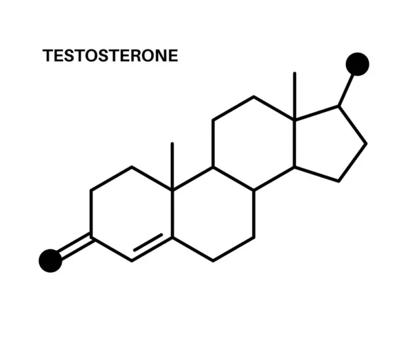 Fórmula química da testosterona — Vetor de Stock