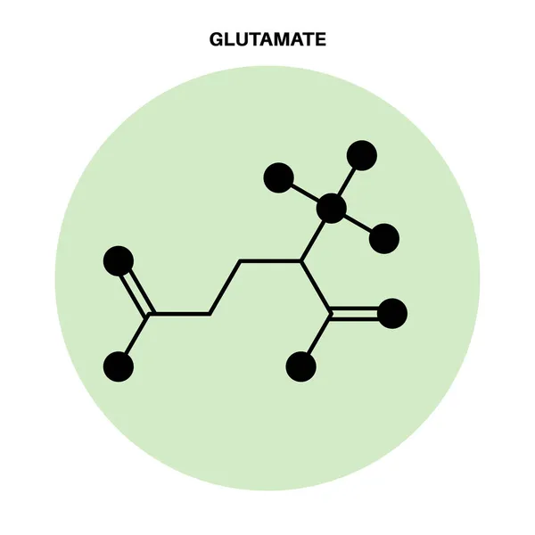 Icono de fórmula de glutamato — Vector de stock