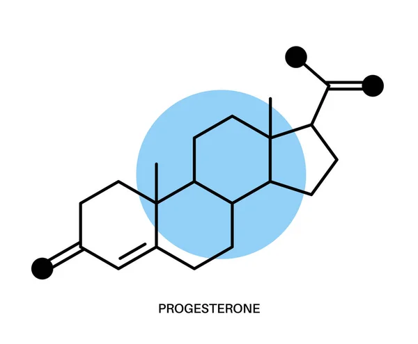 Progesteron-chemische Formel — Stockvektor
