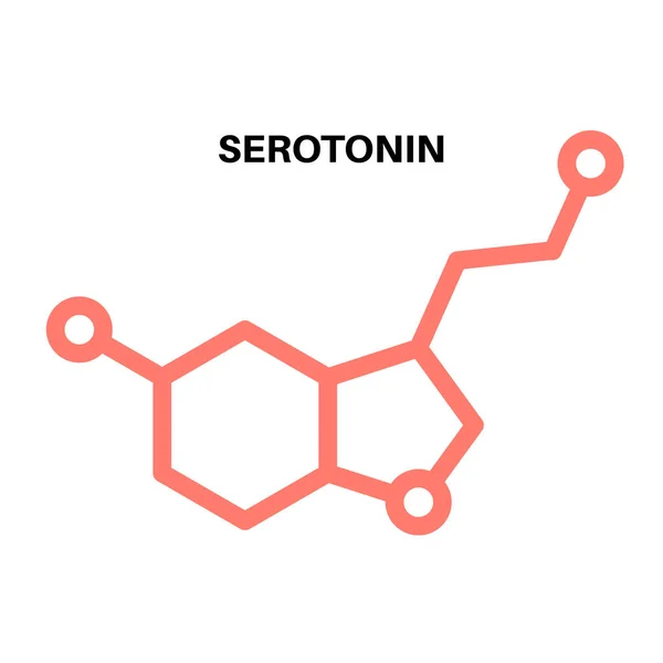 Icono de fórmula de serotonina — Vector de stock