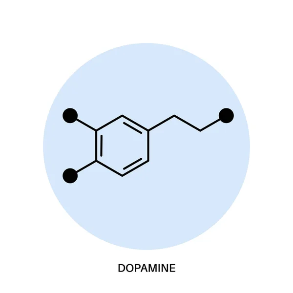 Icono de fórmula de dopamina — Vector de stock