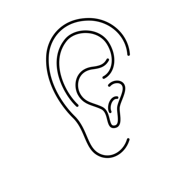 Icona anatomica dell'orecchio — Vettoriale Stock
