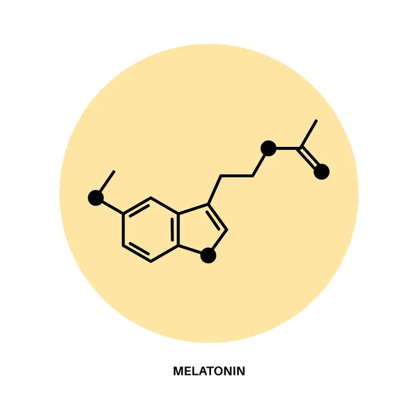 Химическая формула мелатонина — стоковый вектор