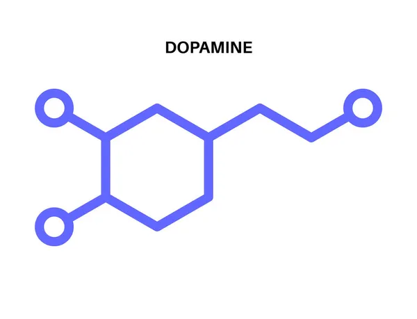 Icône de formule dopamine — Image vectorielle