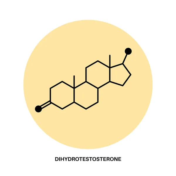 Fórmula química DHT — Vector de stock