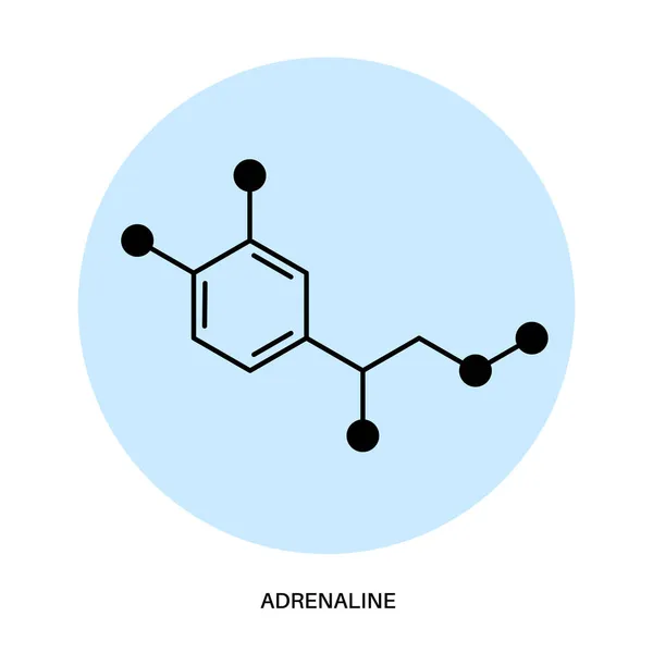 Fórmula química da adrenalina — Vetor de Stock