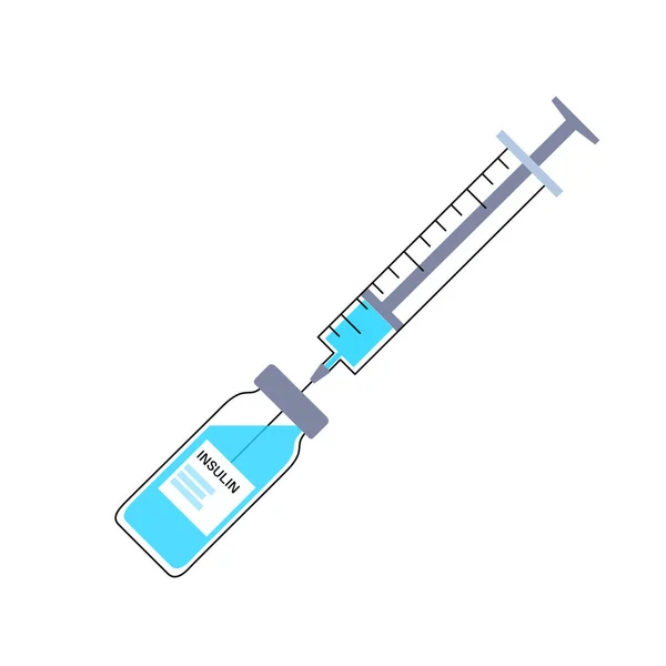 Insuline ampul concept — Stockvector