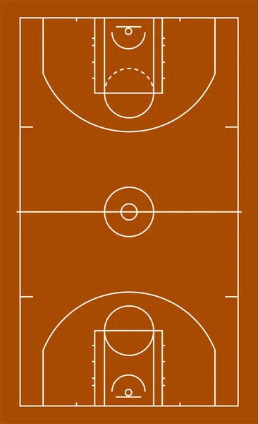 Basket parkettgolv — Stock vektor