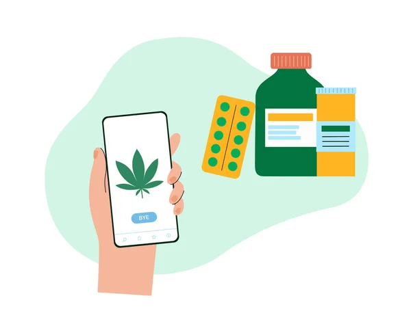 Tienda de cannabis medicinal — Vector de stock