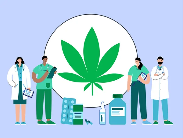 Tienda de cannabis medicinal — Vector de stock