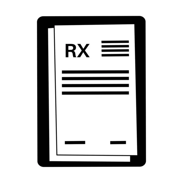 Formulaire Document Médical Recette Médecin Patient Médecine Pilules Concept Santé — Image vectorielle