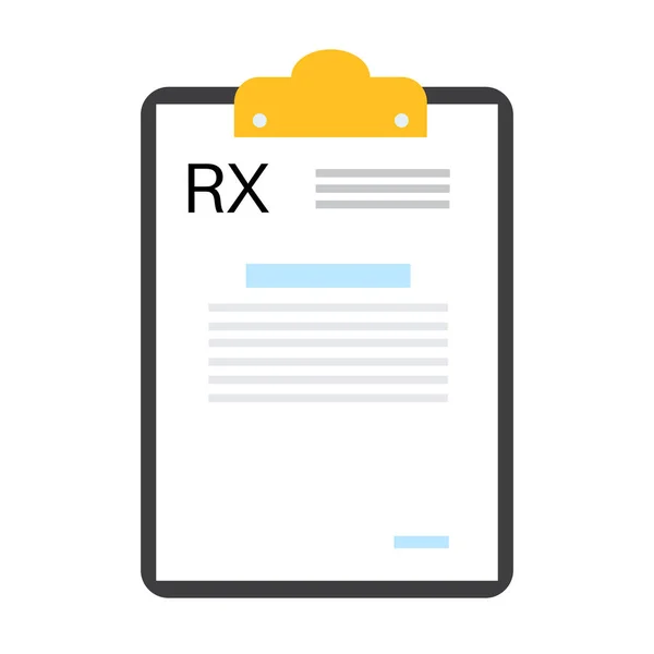 Rx表格 医疗处方文件 从医生那里到病人那里接受治疗 药丸和保健概念 药物和治疗 止痛剂和药物剂量控制病媒说明 — 图库矢量图片