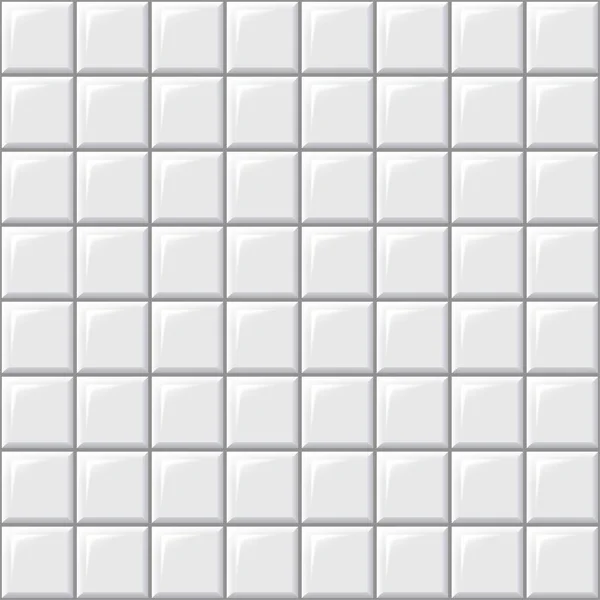 Fehér Csempe Zökkenőmentes Mozaik Minta Kerámia Fehér Tégla Medence Metró — Stock Vector