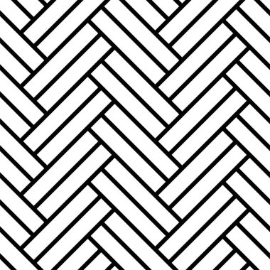 Beyaz fayanslar dikişsiz ringa balığı kemiği deseni. Balık kılçığı parke. Seramik ya da taş, zik zag tuğlalar ya da evde, sokakta ya da dışarıda tahta un. Katalog düz vektör çizimi için mutfak içi.