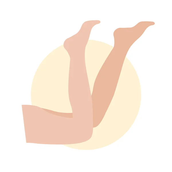 Beauty Female Legs Barefoot Silhouette Woman Feet Banner Fashion Spa — Stock Vector