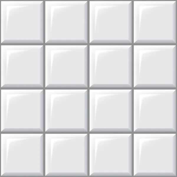 Carreaux Blancs Motif Mosaïque Sans Couture Briques Blanches Céramique Dans — Image vectorielle