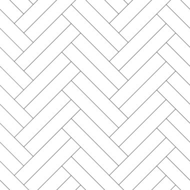 Beyaz fayanslar dikişsiz ringa balığı kemiği deseni. Balık kılçığı parke. Seramik ya da taş, zik zag tuğlalar ya da evde, sokakta ya da dışarıda tahta un. Katalog düz vektör çizimi için mutfak içi.