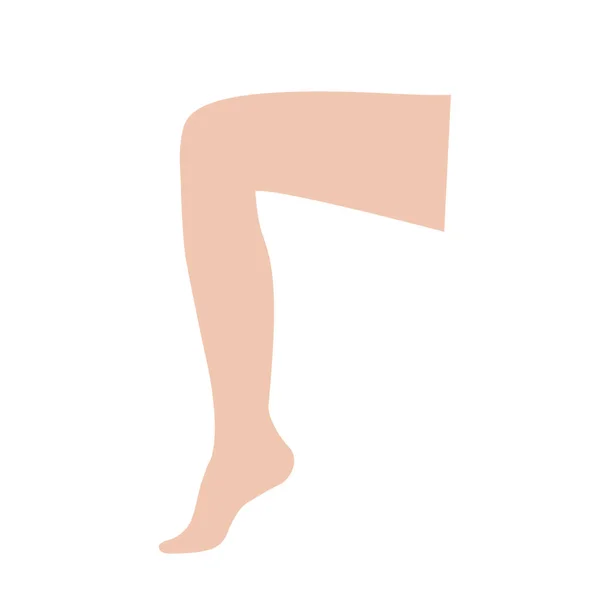 Krásné Ženské Nohy Bosá Silueta Ženských Nohou Banner Pro Módní — Stockový vektor