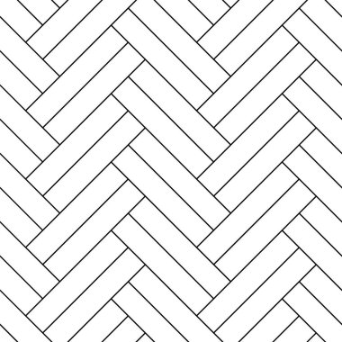 Beyaz fayanslar dikişsiz ringa balığı kemiği deseni. Balık kılçığı parke. Seramik ya da taş, zik zag tuğlalar ya da evde, sokakta ya da dışarıda tahta un. Katalog düz vektör çizimi için mutfak içi.