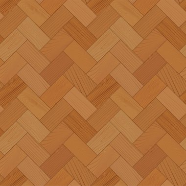 Tahta parke, dikişsiz herringa kemiği deseni. Ahşap zigzag kaplama döşeme. Tahta dokusu. Kereste döşemesi. Meşe, ceviz, çam ya da akçaağaç doğa malzemeleri. Gerçekçi düz vektör çizimi