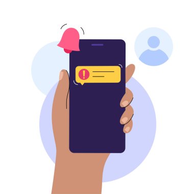 Yanlış şifre. Giriş reddedildi. İnternetteki kişisel veri koruması. Akıllı telefondan uyarı mesajı. Yanlış veri girişi. Özel hesap vektör çizimine girmeye çalışılıyor.