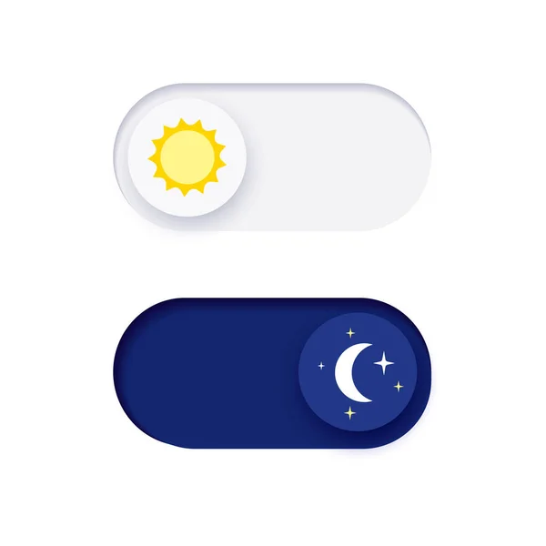 Switch Element Button Light Dark Theme Digital Toggle Symbol Day — Stock Vector