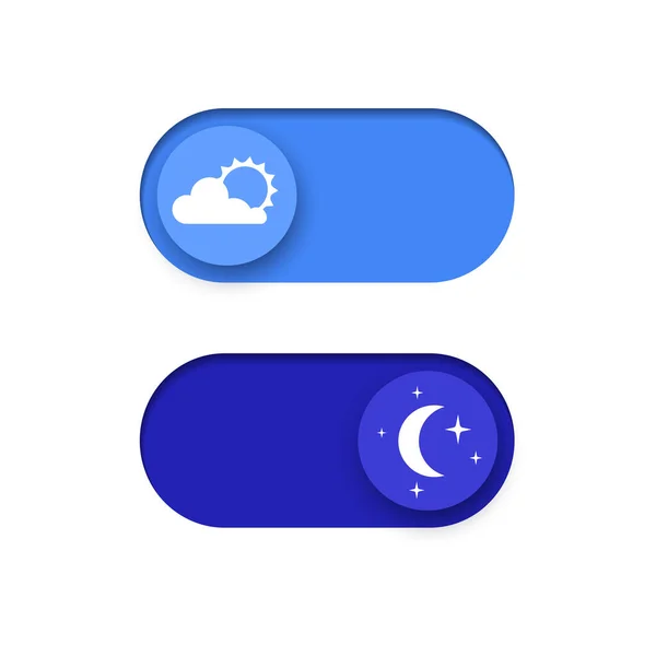 Switch Element Button Light Dark Theme Digital Toggle Symbol Day — Διανυσματικό Αρχείο